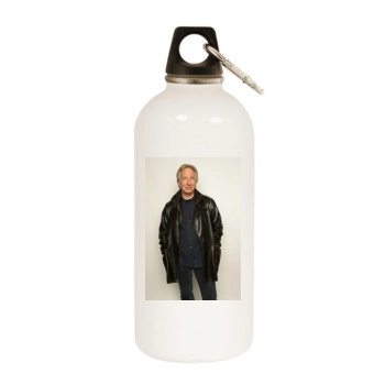 Alan Rickman White Water Bottle With Carabiner