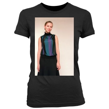 Scarlett Johansson Women's Junior Cut Crewneck T-Shirt