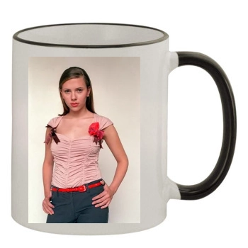 Scarlett Johansson 11oz Colored Rim & Handle Mug