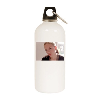 Scarlett Johansson White Water Bottle With Carabiner