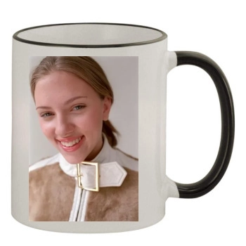 Scarlett Johansson 11oz Colored Rim & Handle Mug