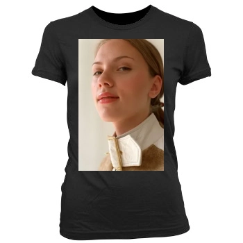 Scarlett Johansson Women's Junior Cut Crewneck T-Shirt