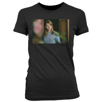 Scarlett Johansson Women's Junior Cut Crewneck T-Shirt