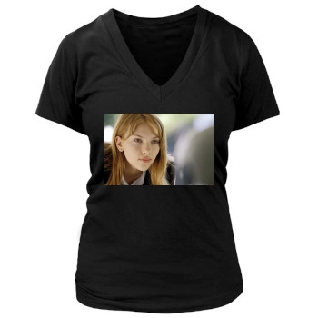 Scarlett Johansson Women's Deep V-Neck TShirt