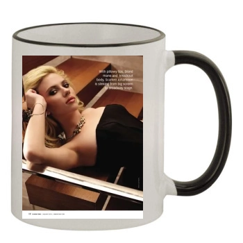 Scarlett Johansson 11oz Colored Rim & Handle Mug