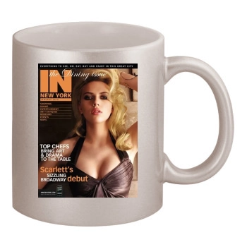 Scarlett Johansson 11oz Metallic Silver Mug