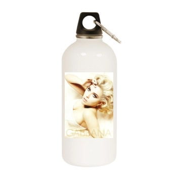 Scarlett Johansson White Water Bottle With Carabiner