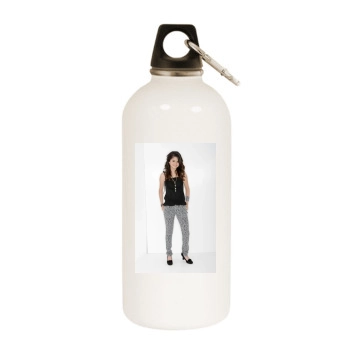 Selena Gomez White Water Bottle With Carabiner