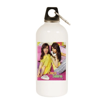 Selena Gomez White Water Bottle With Carabiner