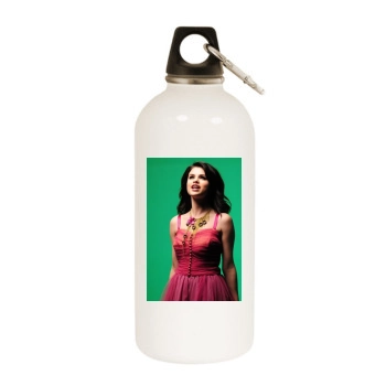 Selena Gomez White Water Bottle With Carabiner