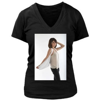 Selena Gomez Women's Deep V-Neck TShirt