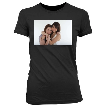 Selena Gomez Women's Junior Cut Crewneck T-Shirt