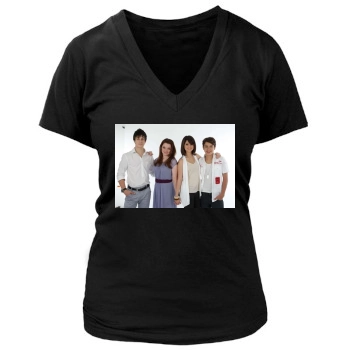 Selena Gomez Women's Deep V-Neck TShirt