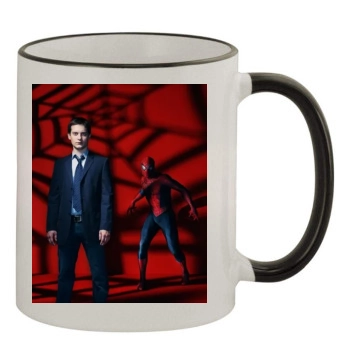 Tobey Maguire 11oz Colored Rim & Handle Mug