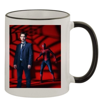 Tobey Maguire 11oz Colored Rim & Handle Mug