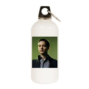 Tobey Maguire White Water Bottle With Carabiner