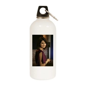 Selena Gomez White Water Bottle With Carabiner