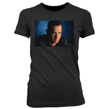 Tom Hanks Women's Junior Cut Crewneck T-Shirt