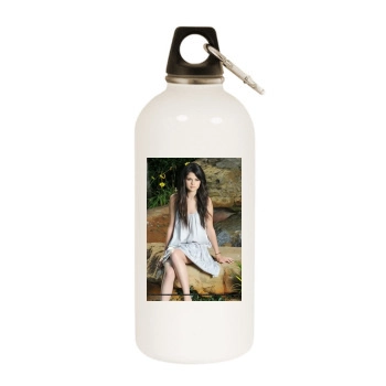 Selena Gomez White Water Bottle With Carabiner