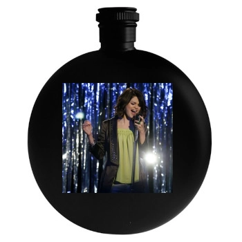 Selena Gomez Round Flask