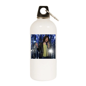 Selena Gomez White Water Bottle With Carabiner