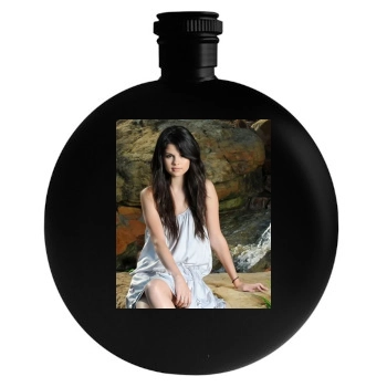 Selena Gomez Round Flask