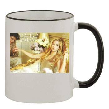 Shakira 11oz Colored Rim & Handle Mug