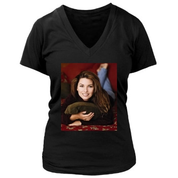 Shania Twain Women's Deep V-Neck TShirt