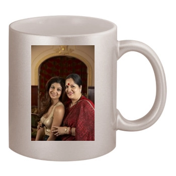 Shilpa Shetty 11oz Metallic Silver Mug