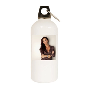 Sofia Milos White Water Bottle With Carabiner