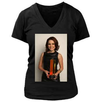 Sophia Bush Women's Deep V-Neck TShirt