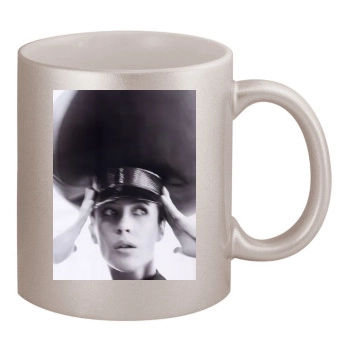 Sophie Marceau 11oz Metallic Silver Mug