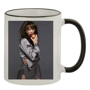 Sophie Marceau 11oz Colored Rim & Handle Mug