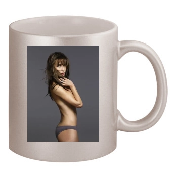 Sophie Marceau 11oz Metallic Silver Mug