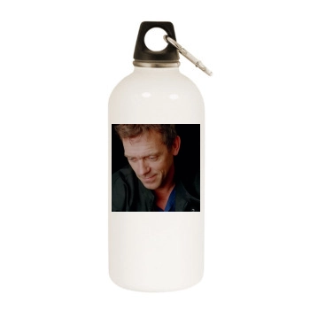 Hugh Laurie White Water Bottle With Carabiner