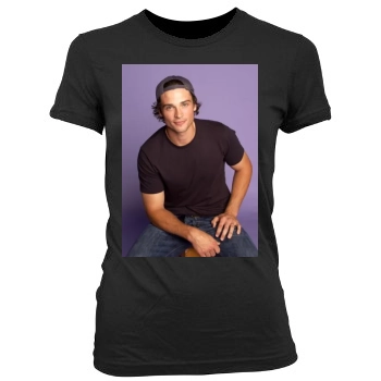 Tom Welling Women's Junior Cut Crewneck T-Shirt