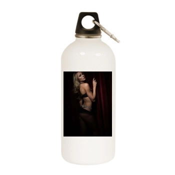 Stacy Keibler White Water Bottle With Carabiner