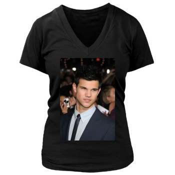 Taylor Lautner Women's Deep V-Neck TShirt