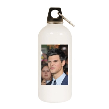 Taylor Lautner White Water Bottle With Carabiner