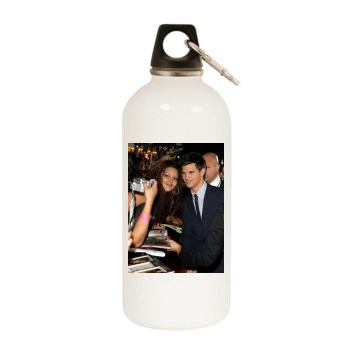 Taylor Lautner White Water Bottle With Carabiner