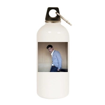 Taylor Lautner White Water Bottle With Carabiner