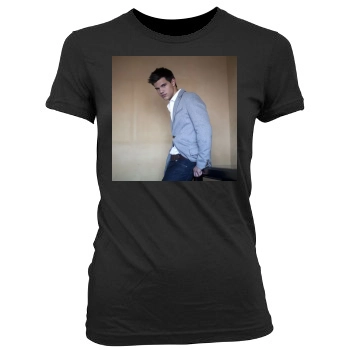 Taylor Lautner Women's Junior Cut Crewneck T-Shirt