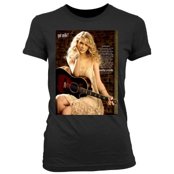 Taylor Swift Women's Junior Cut Crewneck T-Shirt