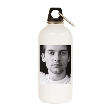 Tobey Maguire White Water Bottle With Carabiner