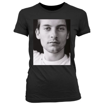 Tobey Maguire Women's Junior Cut Crewneck T-Shirt