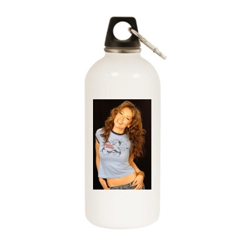 Thalia White Water Bottle With Carabiner