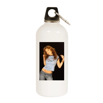 Thalia White Water Bottle With Carabiner