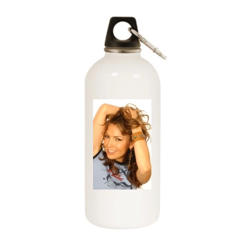 Thalia White Water Bottle With Carabiner