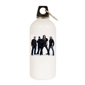 Tokio Hotel White Water Bottle With Carabiner