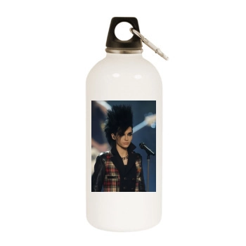 Tokio Hotel White Water Bottle With Carabiner